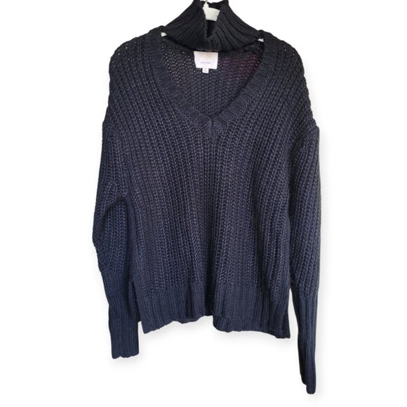 Cinq à Sept Adia Black Ribbed Turtleneck Sweater XS - Picture 2 of 9